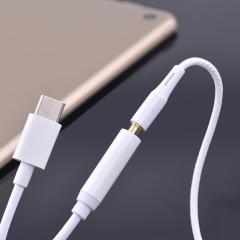 KYIN  KY-104A Kulaklık Ses Dönüştürücü Type-C / 3,5 mm Jack AUX Dönüştürücü Adaptör
