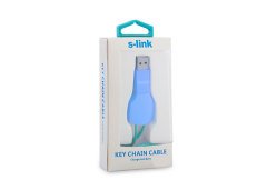 S-link IP-303 iPhone 5/6 to Usb Şarj Kablosu Mavi