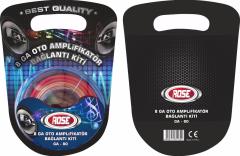 ROSE GA-80 ANFİ SET KABLOSU 8GA ANFİ KABLO BAĞLANTI KİTİ OTO AMPLİFİKATÖR BAĞLANTI KİTİ