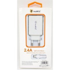 Narita Nrt-672 Telefon Şarj Aleti 2.4A Mikro Şarj Aleti