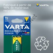 VARTA 9V ŞARJ EDİLEBİLİR PİL 200 MAH READY-TO-USE REACHARGE ACCU POWER