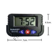 NAKO NA-613C  DİJİTAL SAAT, ALARM, TARİJH, KÜÇÜK MASA-ARABA SAATİ OTO CAR CLOCK SAAT