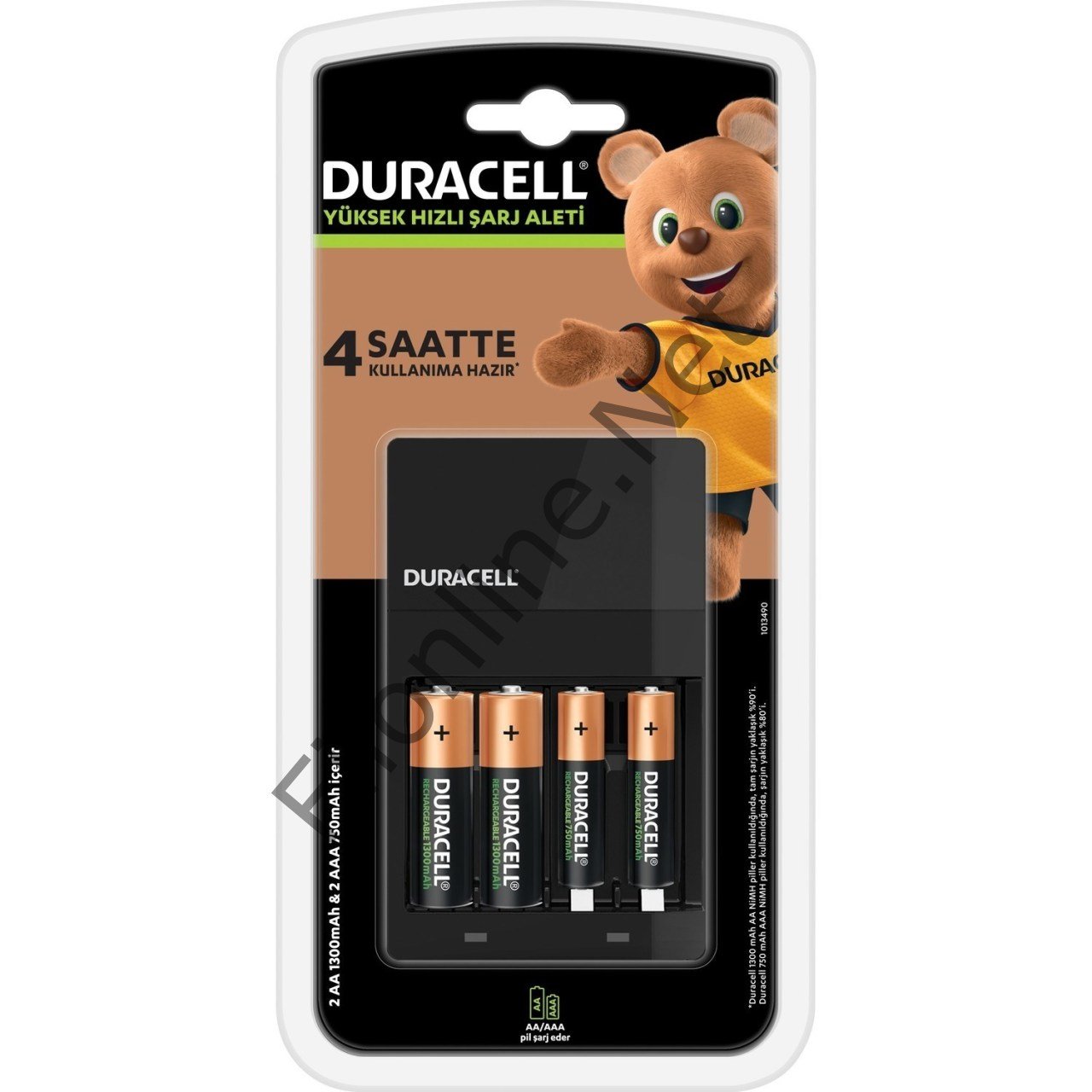 DURACELL CEF14 YÜKSEK HIZLI PİL ŞARJ ALETİ + 2'ŞER ADET AA VE AAA PİL