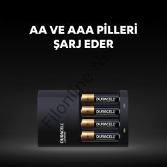 DURACELL CEF14 YÜKSEK HIZLI PİL ŞARJ ALETİ + 2'ŞER ADET AA VE AAA PİL