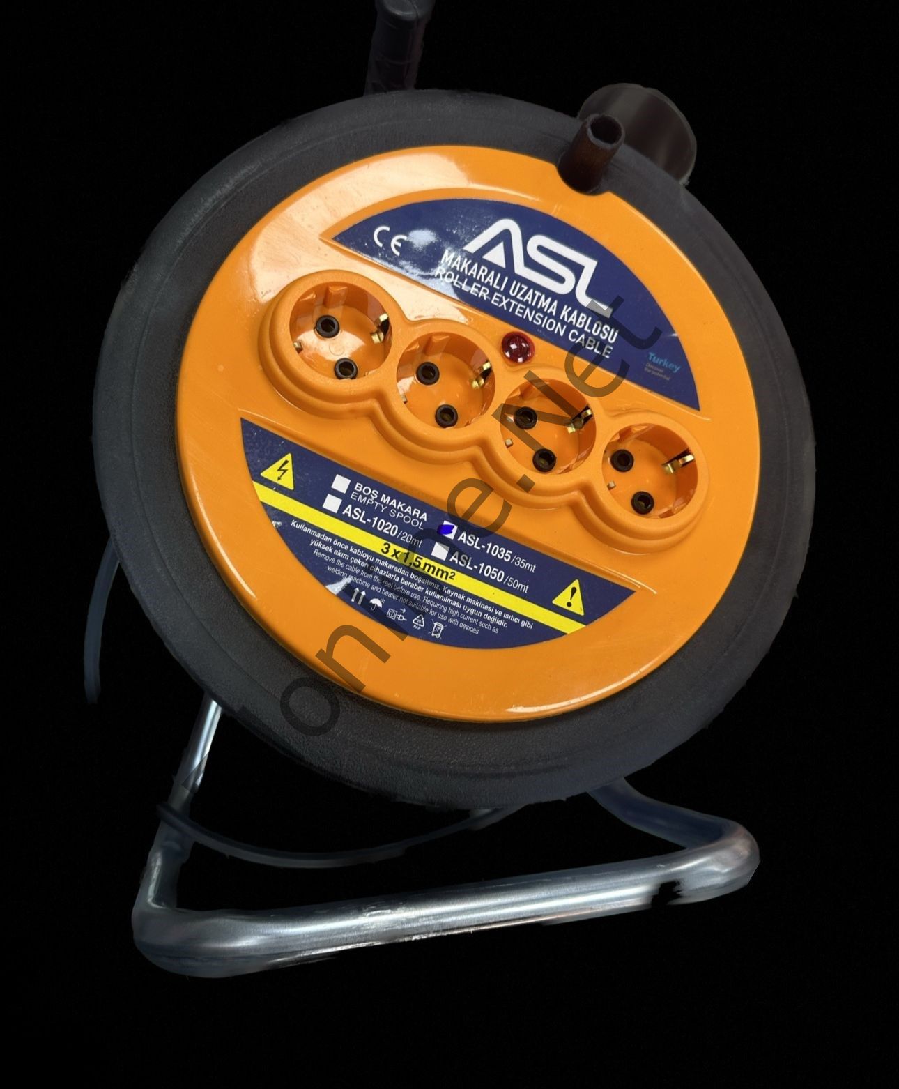 ASL ASL-1035 35 METRE MAKARALI UZATMA KABLOSU 4 PRİZ GİRİŞLİ SEYYAR MAKARALI UZATMA KABLOSU