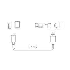 Philips SWR1601/93 Şarj ve Data Kablosu TYPE-C 3A 480Mbps Hızlı Şarj 1 Metre