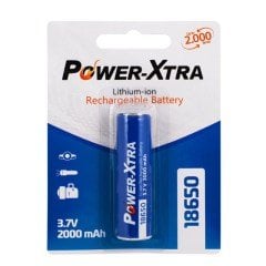18650 Şarjlı Pil  Power-Xtra 3.7V Li-ion 2000mAh
