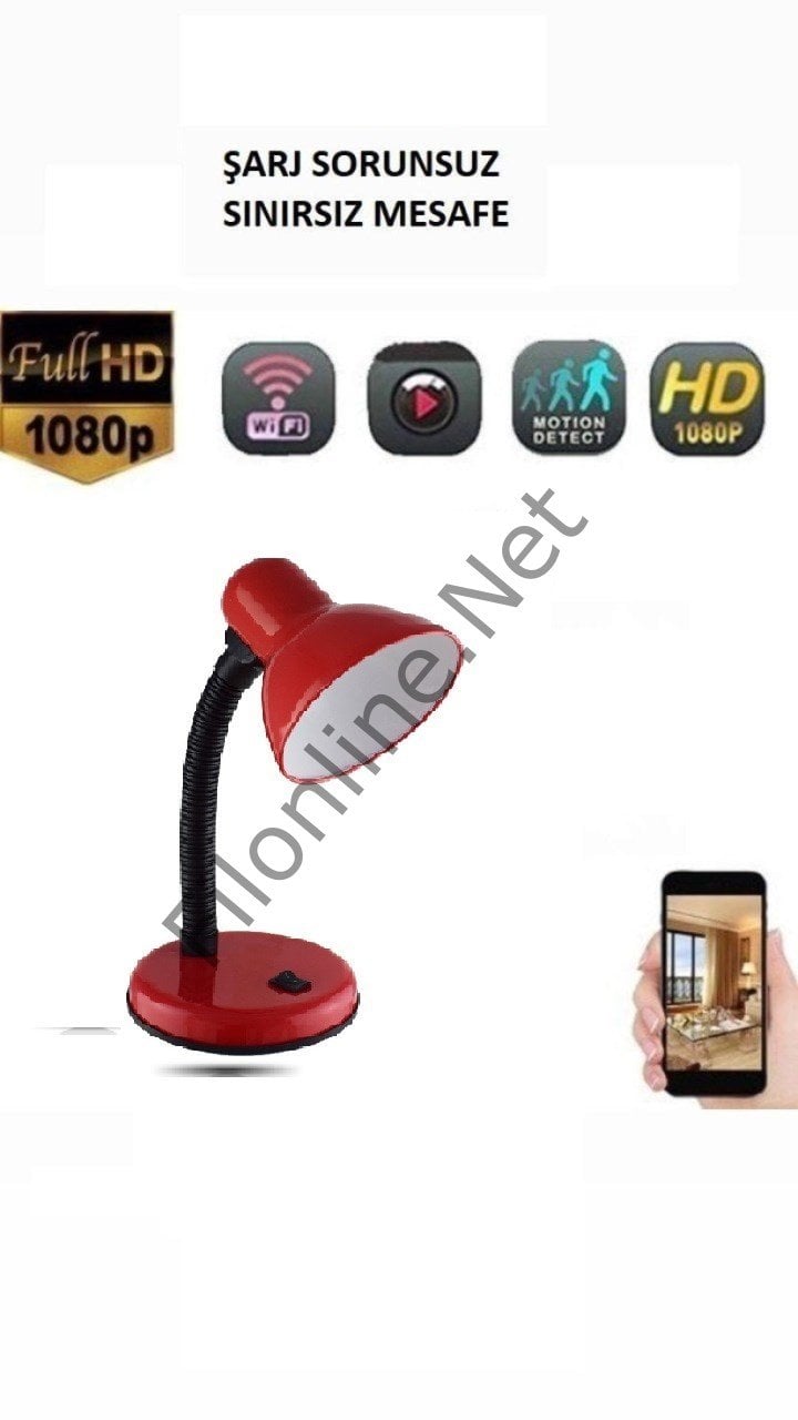 MASA LAMBASI GİZLİ KAMERA FULL HD 4K 1080P WİFİ ŞARJ SORUNSUZ SINIRSIZ MESAFE UZAKTAN İZLEMELİ 