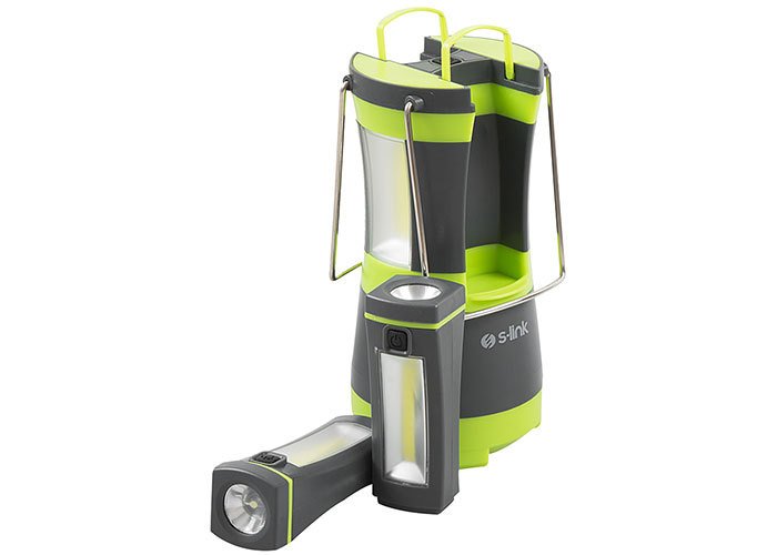 S-Link SL-8701 El Feneri 2 x 2w Ayrılabilir Mini Kamp Feneri COB LED Yeşil