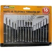 REALÖZS ÖZS-10477 SAATÇİ VE TELEFONCU TORNAVİDA SETİ 16 PARÇA  SET