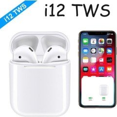TWS i12 Kulaklık Bluetooth 5.0 Stereo Kulak İçi Kulaklık - Şarj Üniteli Kulaklık