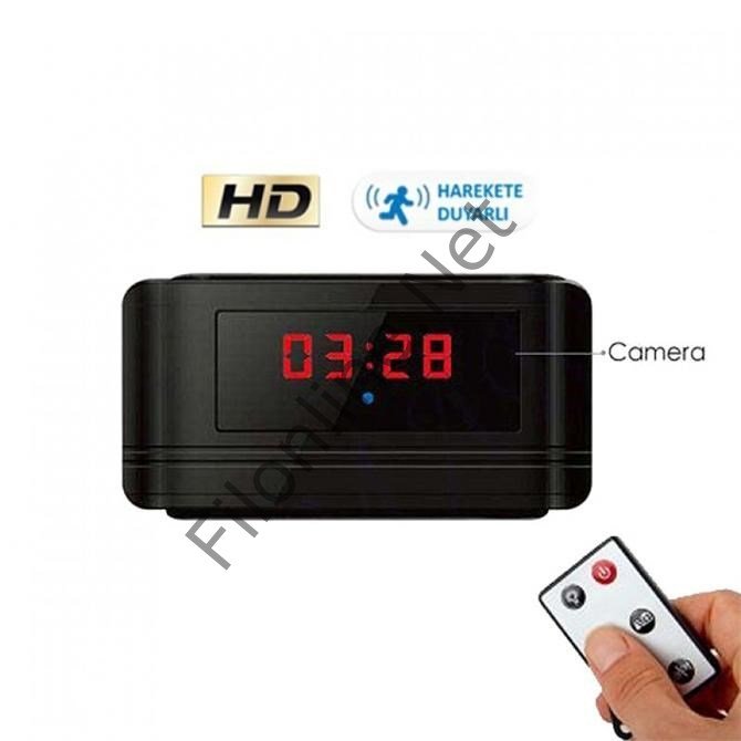 FİLONLİNE HD MİNİ GÜVENLİK MASA SAATİ ŞEKLİNDE KAMERA UZAKTAN KUMANDALI BEBEK BAKICI KAMERASI