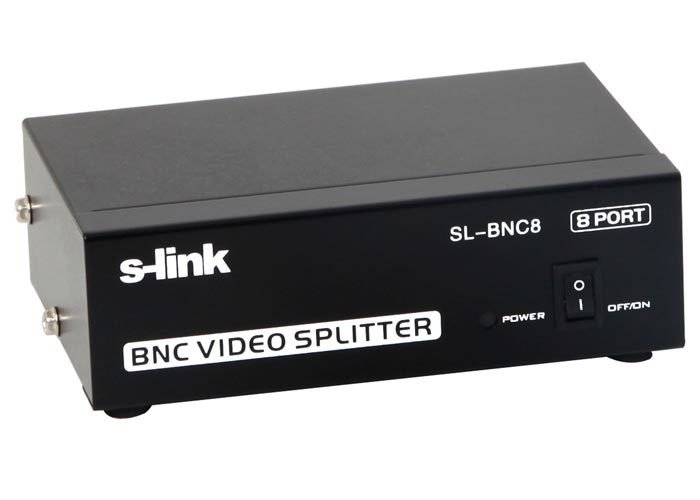 S*LINK SL-BNC8 BNC SPLİTTER 8 PORT 9V 110MHZ VİDEO BNC SPLİTTER