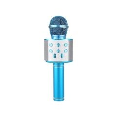 Wster Ws-858 Karaoke Mikrofon Bluetooth Hoparlör Aux Usb Mikro Sd Kart Girişli Mavi