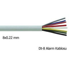 FİLONLİNE DT-8 ALARM KABLOSU 1000V DT8 DİAFON 8x0.22 20 METRE DİAFON ALARM KABLOSU