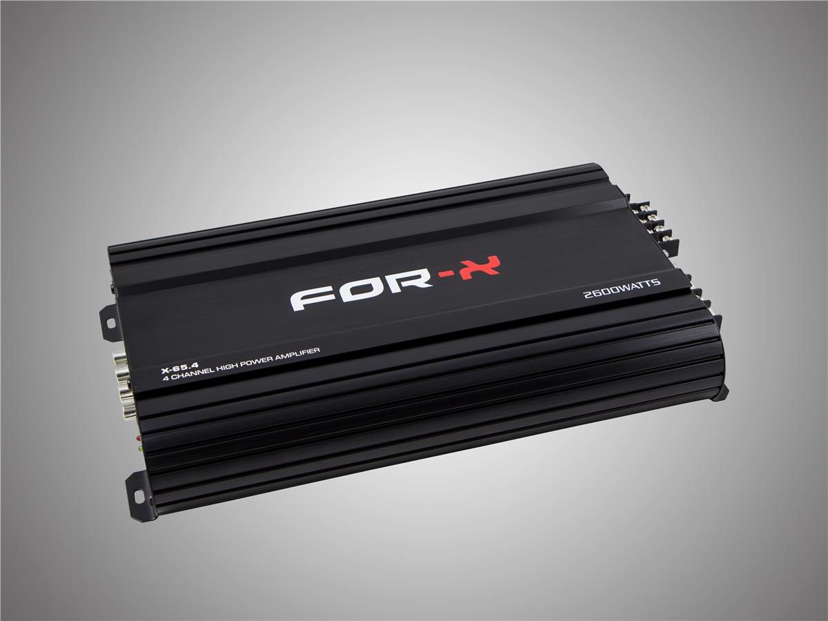 For-X X-65.4 Oto Anfi 4 Kanallı 2600wat 4x65rms Bass Kontrollü Oto Anfi