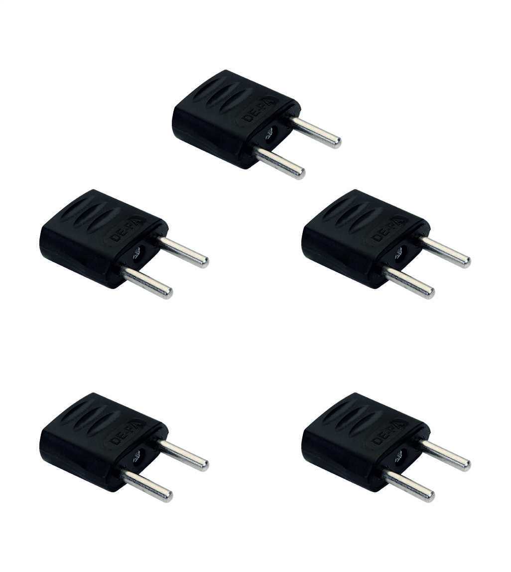 DE-PA 11115 AMERİKAN PRİZ ÇEVİRİCİ USD TO EU FİŞ ÇEVİRİCİ (SİYAH) (5li)