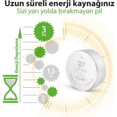 GP A76 LR44-V13GA DÜĞME PİL 1.5V TEK KULLANIMLIK DÜĞME ALKALİN  PARA PİL 5 ADET DÜĞME PİL