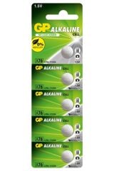 GP A76 LR44-V13GA DÜĞME PİL 1.5V TEK KULLANIMLIK DÜĞME ALKALİN  PARA PİL 5 ADET DÜĞME PİL