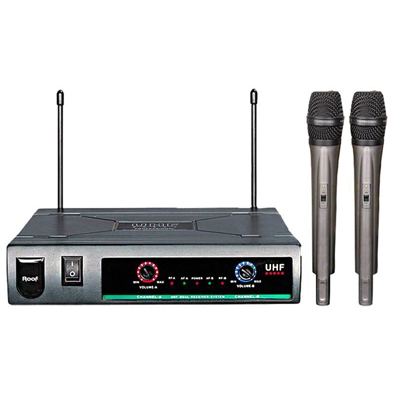 Roof R-720 Mikrofon Sistemi UHF Wireless Çift Kanal El-El