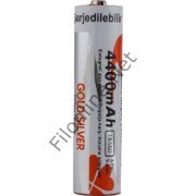GOLD SILVER ŞARJ EDİLEBİLİR PİL 4400 MAH 3.7V 9.6WH Lİ-ON BATARYA AŞIRI ŞARK KORUMA DEVRELİ 