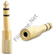 FİLONLİNE FİŞ ÇEVİRİCİ 6.3 MM STEREO ERKEK 3.5 MM STEREO DİŞİ SARI METAL GOLD JACK FİŞ ÇEVİRİCİ