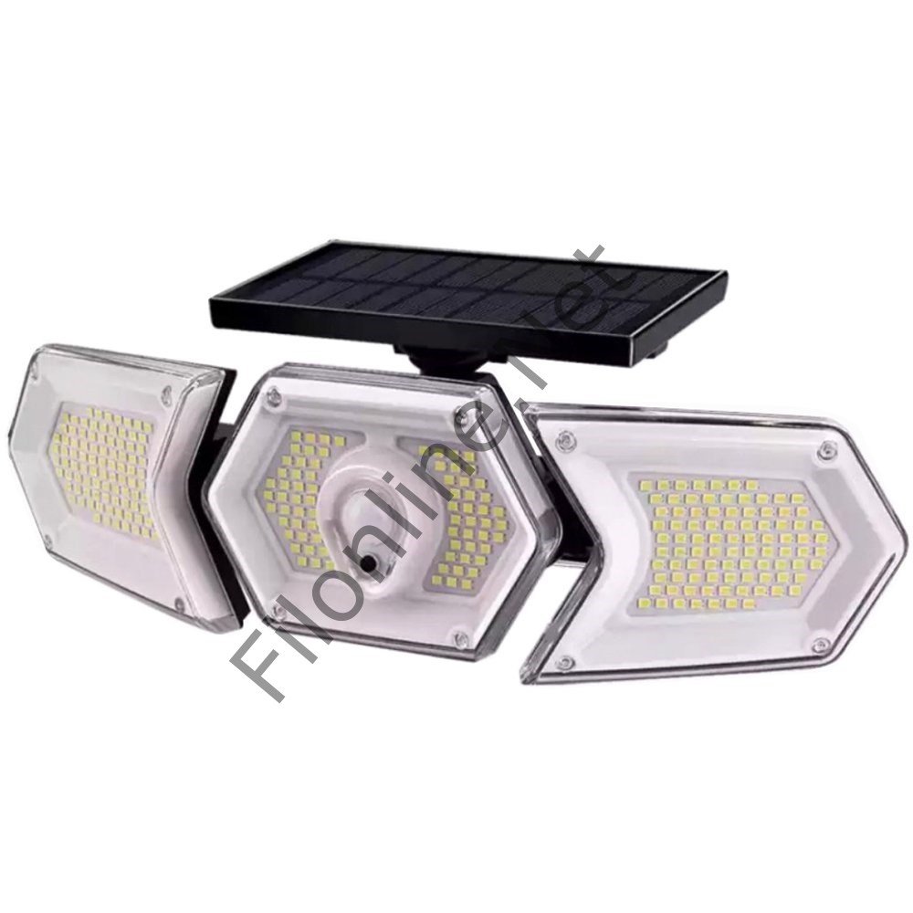 POWERMASTER W774A SOLAR GÜNEŞ ENERJİLİ  ÇİFT KANATLI 254 SMD LEDLİ 3 MODLU BEYAZ İNDÜKSİYON LAMBASI