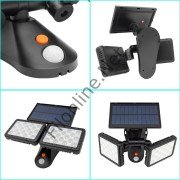 POWERMASTER W770A SENSÖRLÜ 144 SMD LEDLİ SOLAR AYDINLATMALI DUVAR LAMBASI