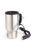 ELECTRIC MUG 140Z 12V 450ML ELEKTRİKLİ ARAÇ İÇİ PASLANMAZ ÇELİK SEYAHAT ISITMA OTO ÇAKMAKLI ISITICI 