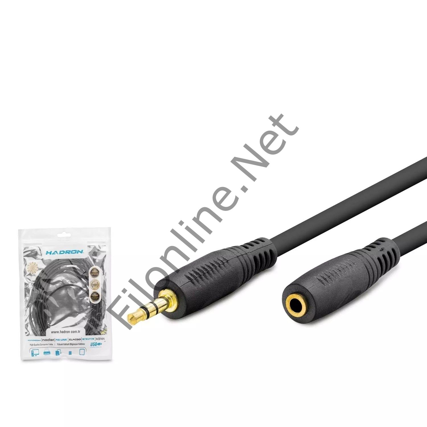 HADRON HDX1020 AUX KABLO M/F 5 METRE SARI UÇ 3.5 MM STEREO SES ÇIKIŞLI KABLO