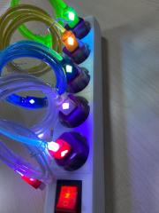 IPHONE LED IŞIKLI DATA ŞARJ KABLOSU 2.4A MTC MT-IP06 TURUNCU