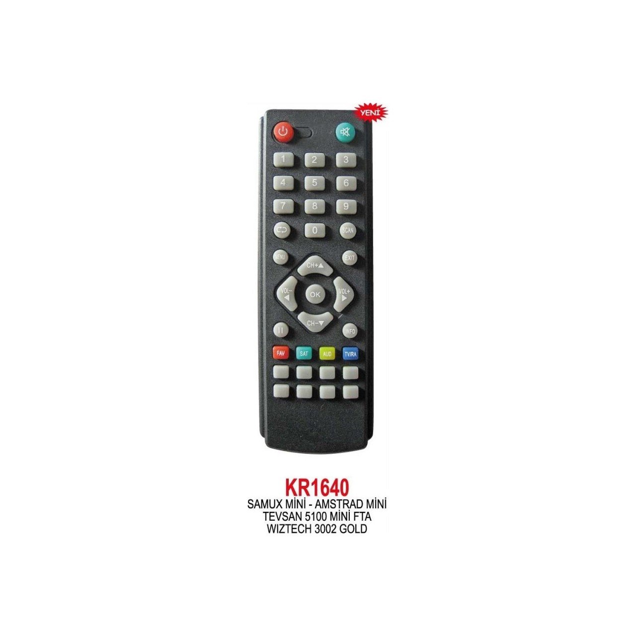 KR1640 UYDU KUMANDASI SAMAUX MERSAT MINI-KAWAI WIZTECH 3002 GOLD