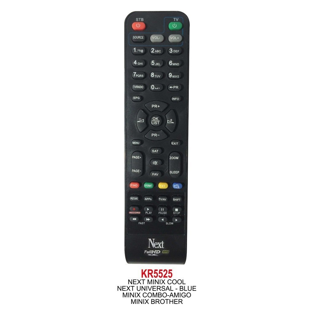 KR5525 UYDU KUMANDASI NEXT MINIX COOL NEXT UNIVERSAL RECEIVER UYDU UZAKTAN KUMANDA