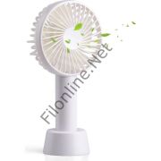 FİLONLİNE SS-2 MİNİ ŞARJLI STANDLI BEYAZ EL VANTİLATÖRÜ 3 KADEMELİ MASA ÜSTÜ USB TAŞINABİLİR FAN