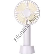 FİLONLİNE SS-2 MİNİ ŞARJLI STANDLI BEYAZ EL VANTİLATÖRÜ 3 KADEMELİ MASA ÜSTÜ USB TAŞINABİLİR FAN