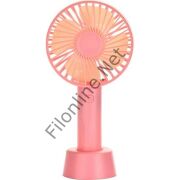 FİLONLİNE SS-2 MİNİ ŞARJLI STANDLI PEMBE EL VANTİLATÖRÜ 3 KADEMELİ MASA ÜSTÜ USB TAŞINABİLİR FAN