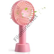 FİLONLİNE SS-2 MİNİ ŞARJLI STANDLI PEMBE EL VANTİLATÖRÜ 3 KADEMELİ MASA ÜSTÜ USB TAŞINABİLİR FAN