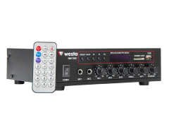WESTA WM-750U Seslendirme Anfi Mixser 2 Kanal USB SD Kart Girişli 80 Watt
