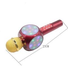 Wster Ws-1816 Karaoke Mikrofon Bluetooth Hoparlör Led Işıklı Wireless Microphone Hifi Speaker