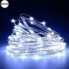 ALİTECH ALTC-4 YILBAŞI SÜSÜ LED IŞIKLANDIRMA BEYAZ 5 METRE 3 PİLLİ PERİ LED YILBAŞI SÜSÜ