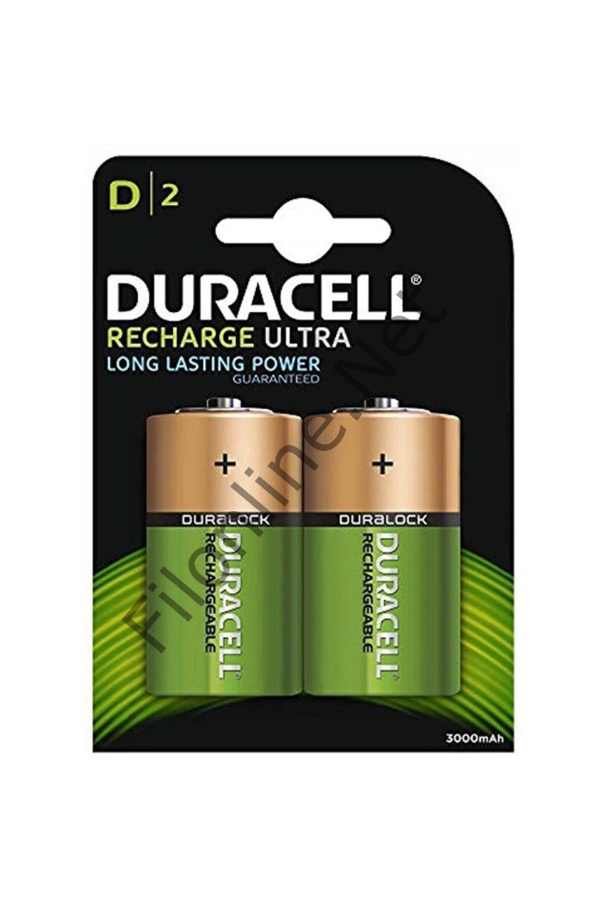 DURACELL 1.2V 3000 MAH D BÜYÜK BOY ŞARJ EDİLEBİLİR PİL 2'Lİ BLİSTER 