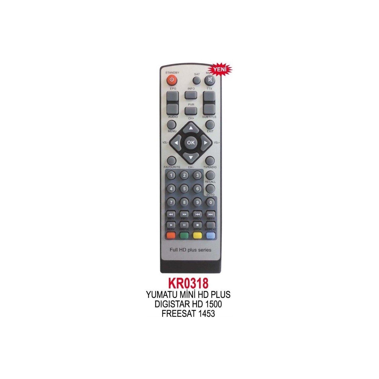 KR0318 UYDU KUMANDASI YUMATU MINI HD PLUS GIGISTAR HD 1500 UYDU KUMANDASI