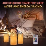WINLIGHT WL-00126 ALEVSİZ LED MUM IŞIĞI 3 FARKLI BOY PİLLİ DEKORASYON ÇOK RENKLİ MUM