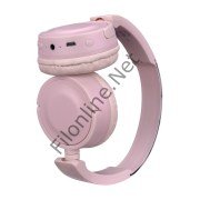 HYTECH HY-XBK33 BATTY MİKROFONLU PEMBE TF KART ÖZELLİKLİ BLUETOOTH KULAKLIK 