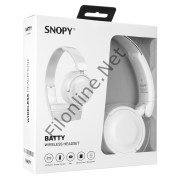 SNOPY SN-XBK33 BATTY MİKROFONLU BEYAZ TF KART ÖZELLİKLİ BLUETOOTH KULAKLIK 