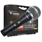 WESTA WM-580 PROFESYONEL DİNAMİK VOKAL KABLOLU MİKROFON TAŞIMA ÇANTALI EL MİKROFONU
