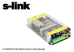 S-LINK SL-KA520 LED ADAPTÖRÜ 5V 20A 100-240VAC 50-60HZ METAL LED ADAPTÖRÜ + KAMERA GÜÇ KAYNAĞI