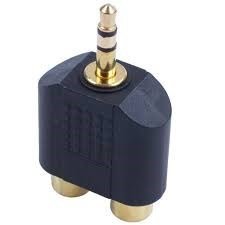 2 RCA ''3.5mm Jack Adaptörü Y Splitter Stereo Erkek 2x Dişi Gold Çevirici