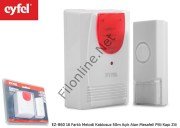 EYFEL EZ-860 16 FARKLI MELODİ  KABLOSUZ 50 METRE AÇIK ALAN MESAFELİ PİLLİ KAPI ZİLİ