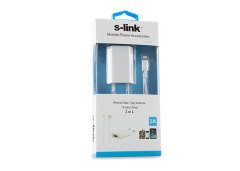 S-Link Ip-542 Şarj Aleti Usb Data Ve Şarj Kablosu + 5V 1A Şarj